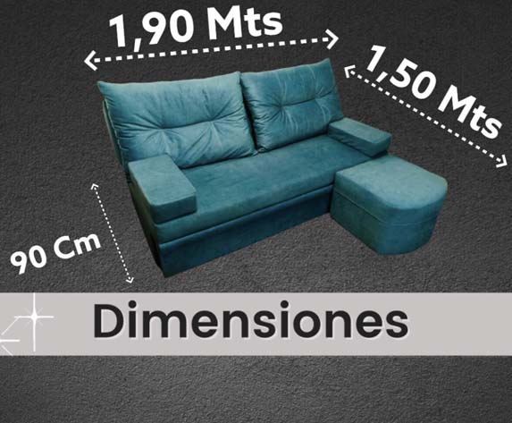 SOFA CAMA VERSION 1.90m 