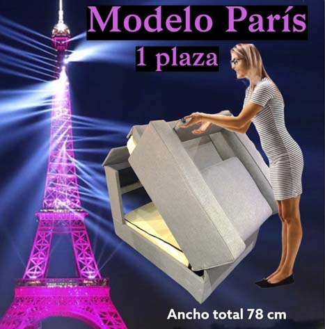 SOFA CAMA 1 Plaza Modelo Paris