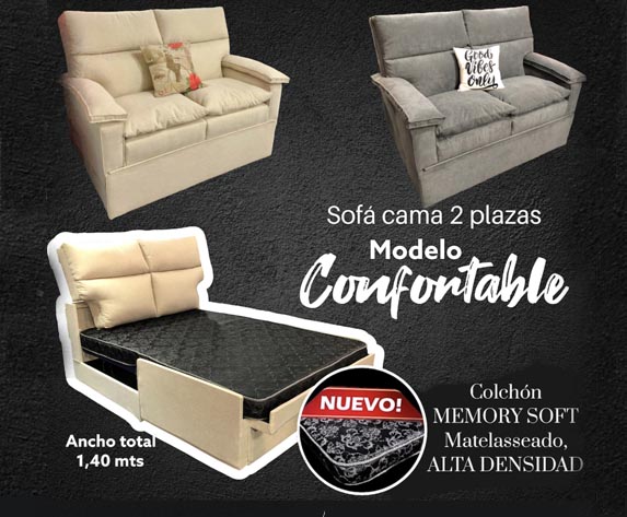 SOFA CAMA 2 Plazas Modelo Confortable