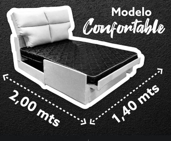 SOFA CAMA 2 Plazas Modelo Confortable